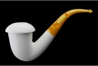 Pipe en écume de mer Calabash unie