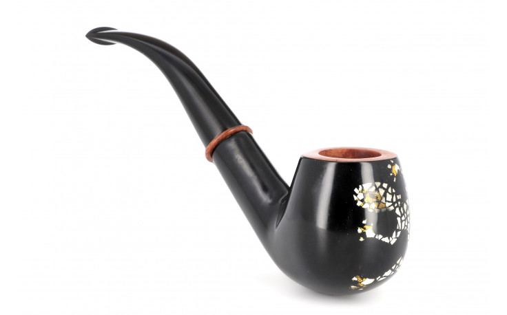 Coffre en noyer pipe Pierre Voisin salamandre