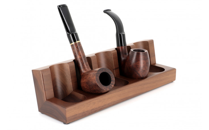 Râtelier en noyer pour 5 pipes