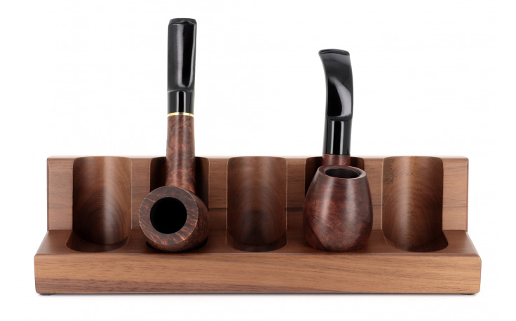 Râtelier en noyer pour 5 pipes