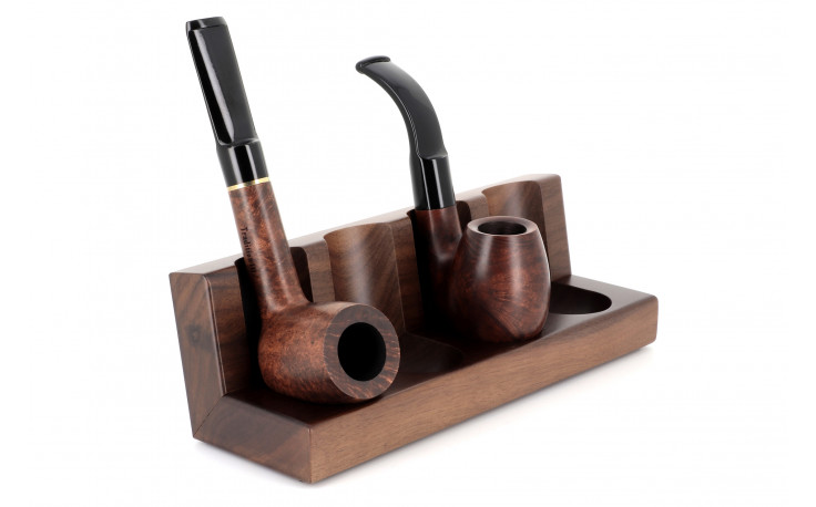 Râtelier en noyer pour 4 pipes