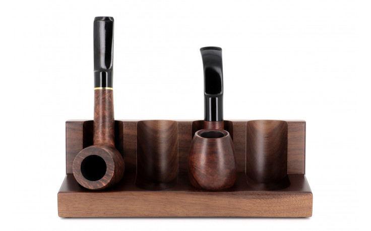 Râtelier en noyer pour 4 pipes