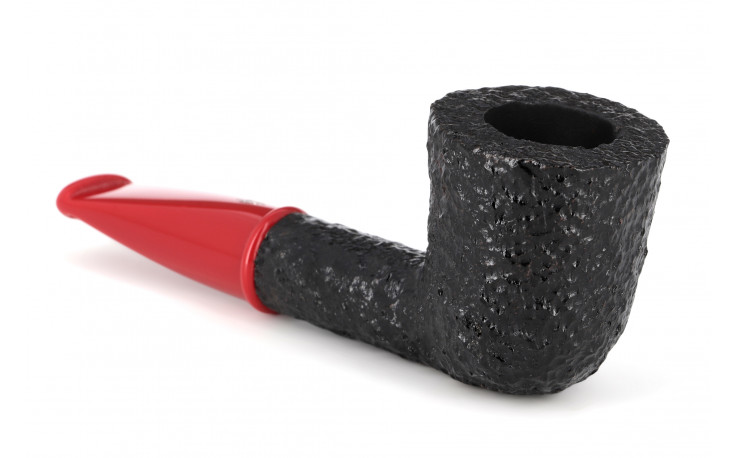 Pipe courte Savinelli Mini 409 rustiquée (tuyau rouge)