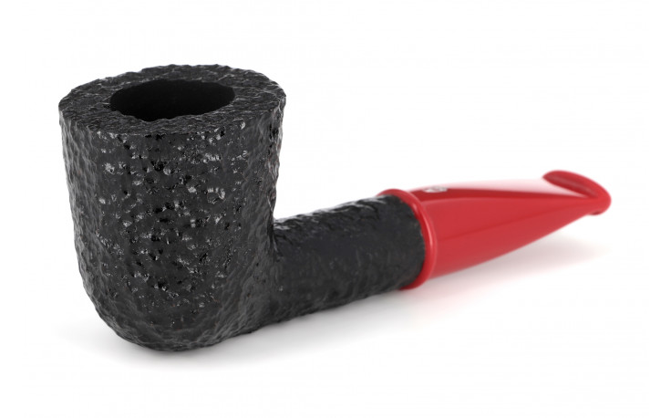 Pipe courte Savinelli Mini 409 rustiquée (tuyau rouge)