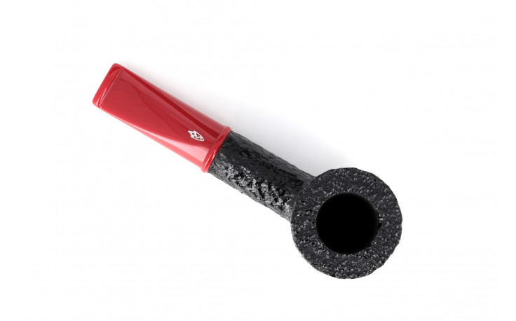 Pipe courte Savinelli Mini 409 rustiquée (tuyau rouge)