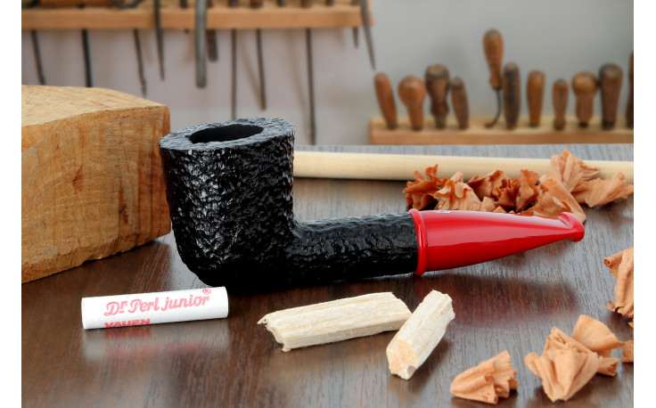 Pipe courte Savinelli Mini 409 rustiquée (tuyau rouge)