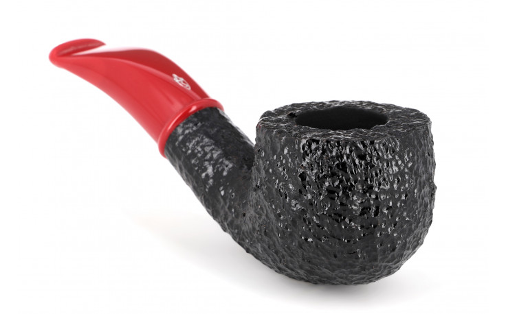 Pipe courte Savinelli Mini 601 rustiquée (tuyau rouge)