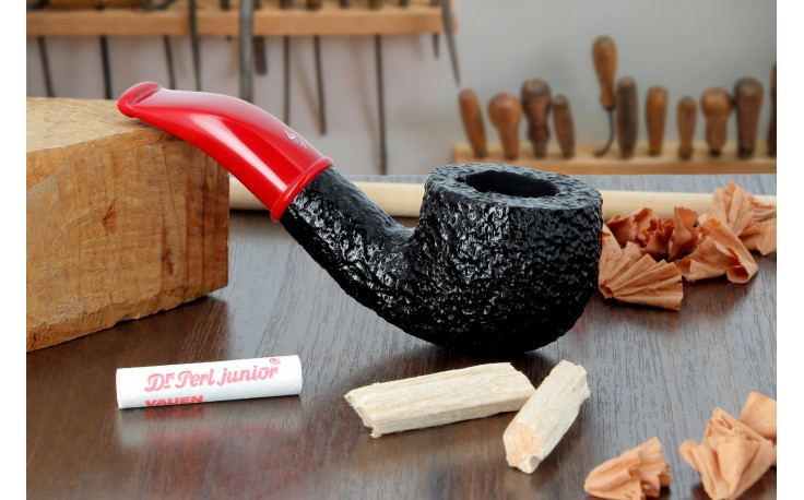 Pipe courte Savinelli Mini 601 rustiquée (tuyau rouge)