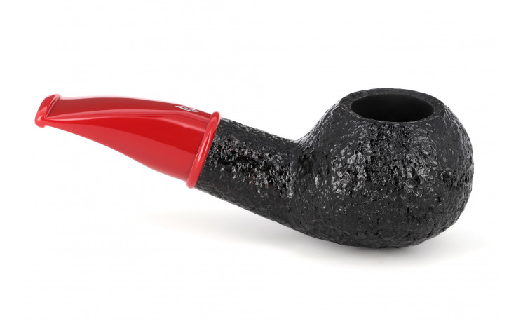 Pipe courte Savinelli Mini 321 rustiquée (tuyau rouge)