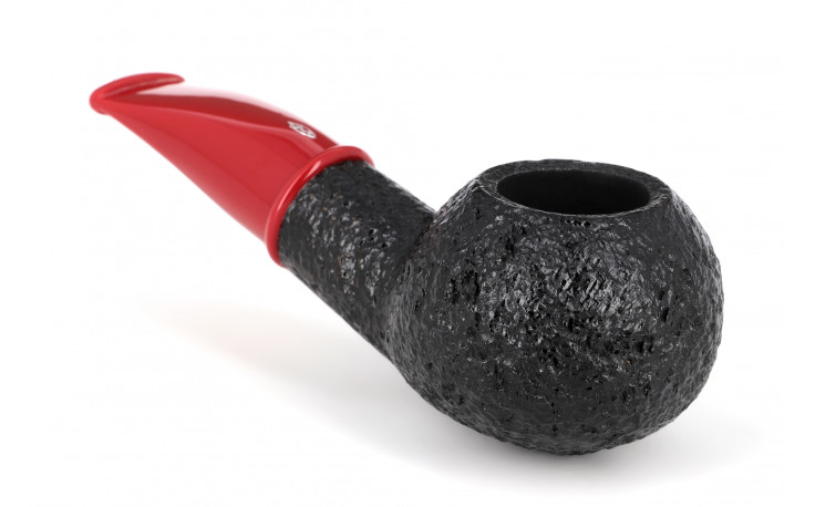 Pipe courte Savinelli Mini 321 rustiquée (tuyau rouge)