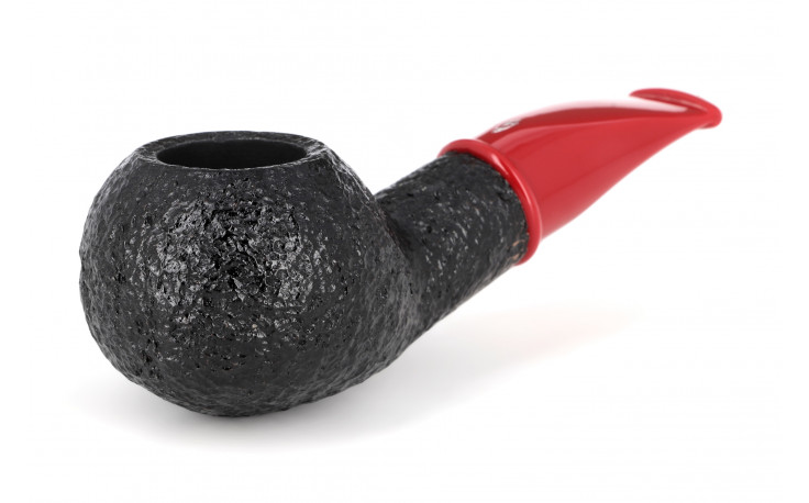 Pipe courte Savinelli Mini 321 rustiquée (tuyau rouge)