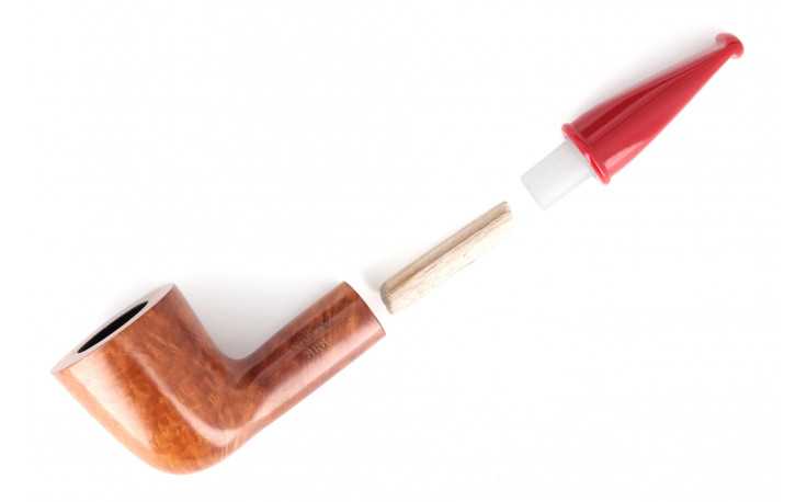 Pipe courte Savinelli Mini 409 lisse (tuyau rouge)