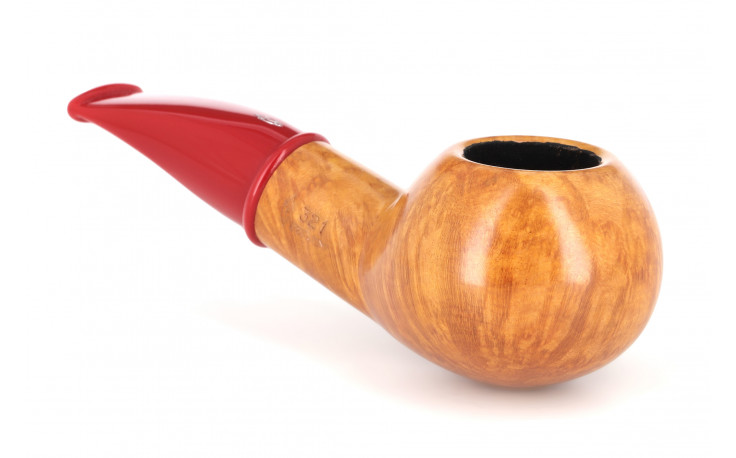 Pipe courte Savinelli Mini 321 lisse (tuyau rouge)