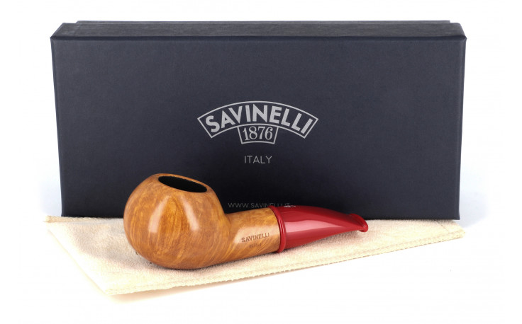 Pipe courte Savinelli Mini 321 lisse (tuyau rouge)