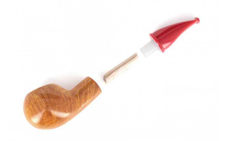 Pipe courte Savinelli Mini 321 lisse (tuyau rouge)