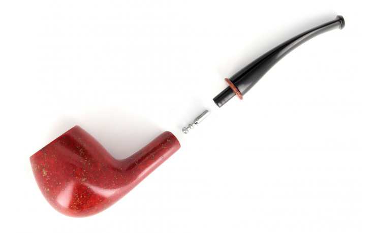 Pipe Pierre Voisin cintrée rouge (21)