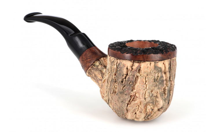 Pipe Tom Spanu Sughero courbe (tuyau noir sifflet)