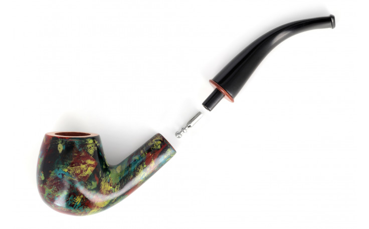 Pipe Pierre Voisin courbe multicolore (34)