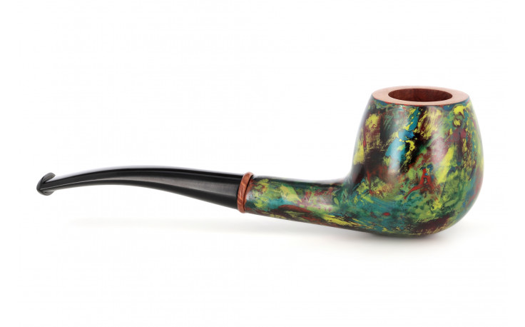 Pipe Pierre Voisin cintrée multicolore (36)