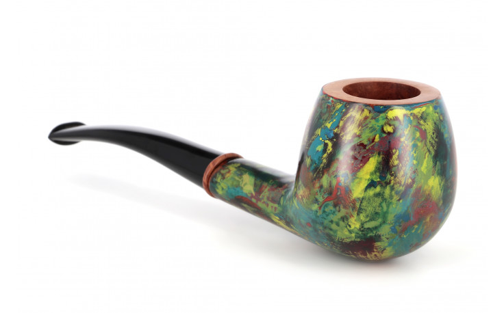 Pipe Pierre Voisin cintrée multicolore (36)