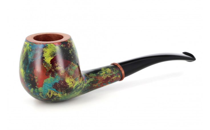 Pipe Pierre Voisin cintrée multicolore (36)