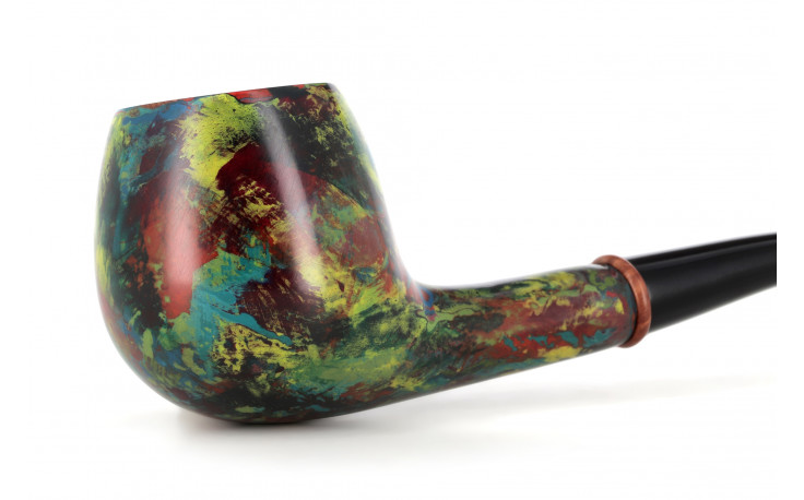 Pipe Pierre Voisin cintrée multicolore (36)