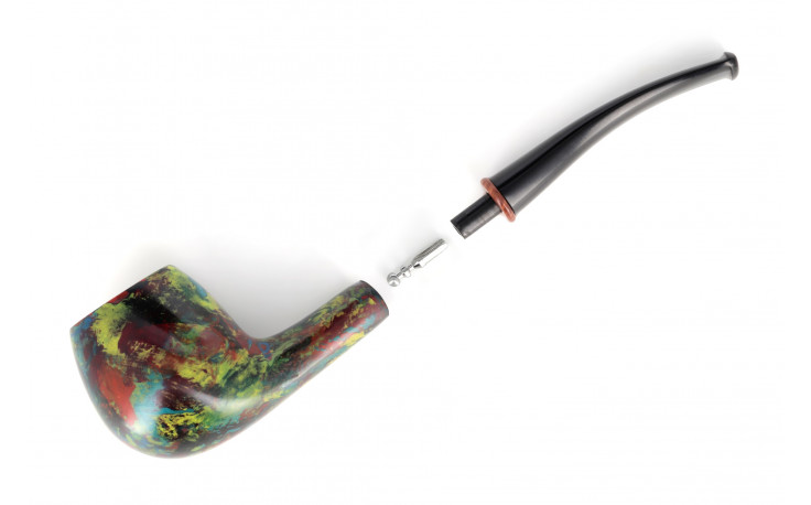 Pipe Pierre Voisin cintrée multicolore (36)