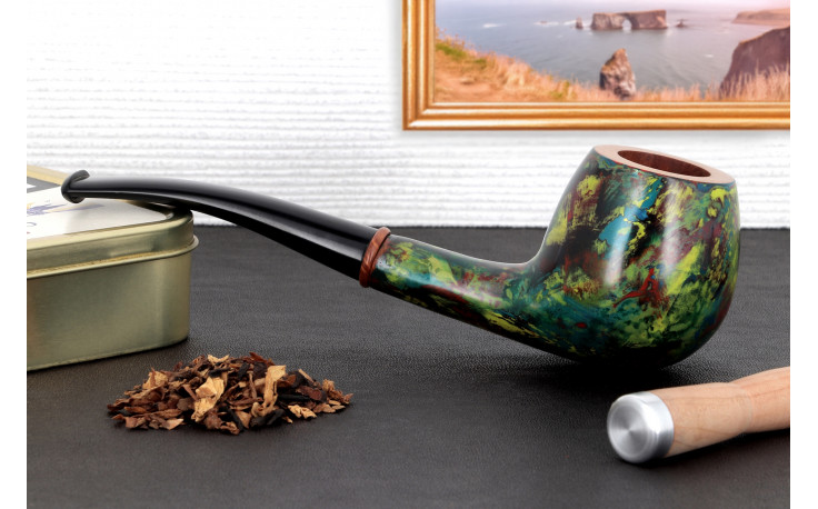 Pipe Pierre Voisin cintrée multicolore (36)