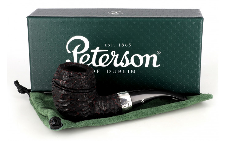 Pipe Peterson Sherlock Holmes Deerstalker (rustiquée) (sans filtre) (P-Lip)