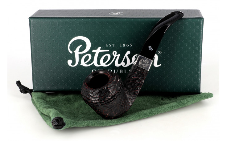 Pipe Peterson Sherlock Holmes Hansom (rustiquée) (sans filtre) (P-Lip)