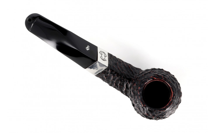 Pipe Peterson Sherlock Holmes Hansom (rustiquée) (sans filtre) (P-Lip)