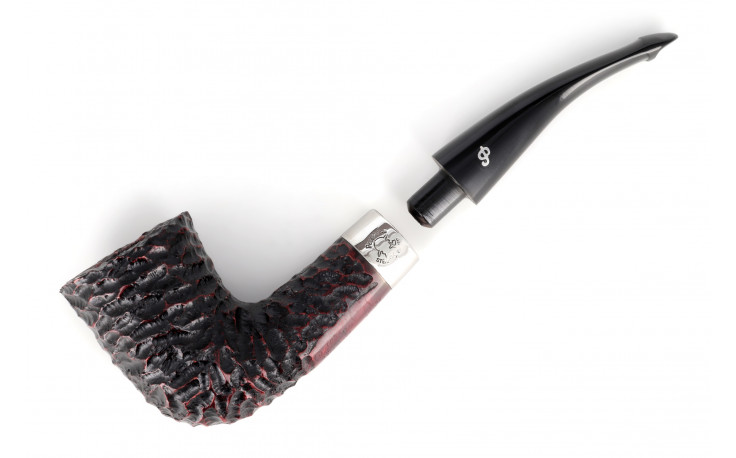 Pipe Peterson Sherlock Holmes Mycroft (rustiquée) (sans filtre) (P-Lip)