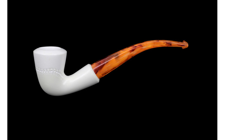 Pipe courbe en écume de mer Calabash Design