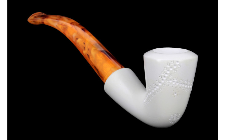 Pipe courbe en écume de mer Calabash Design