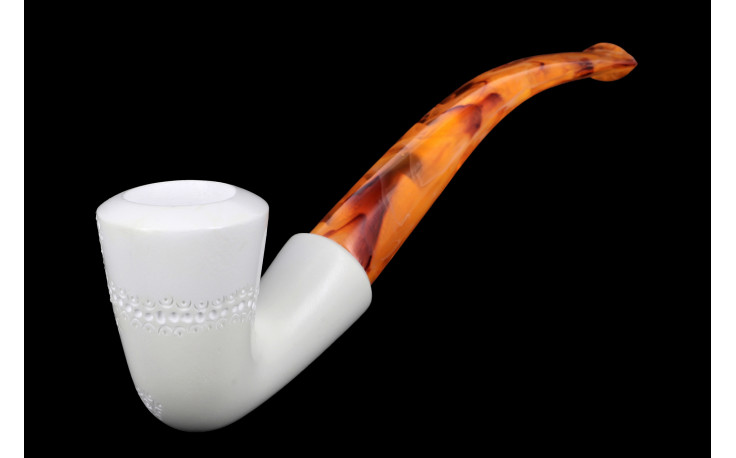 Pipe courbe en écume de mer Calabash Design