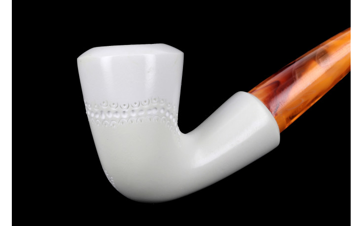 Pipe courbe en écume de mer Calabash Design