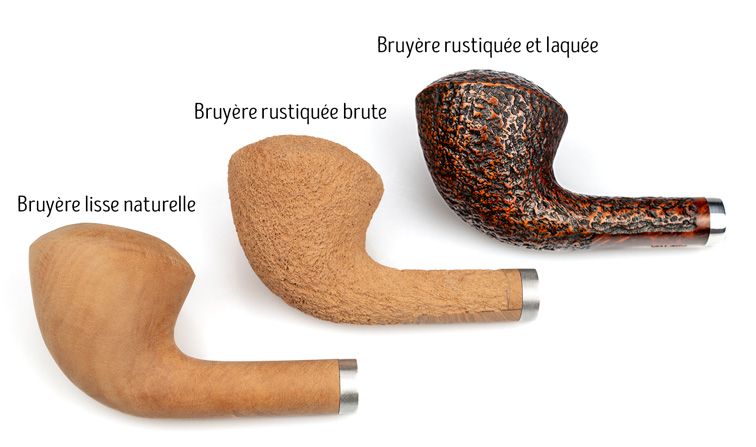 Étapes de fabrication d'une pipe rustiquée